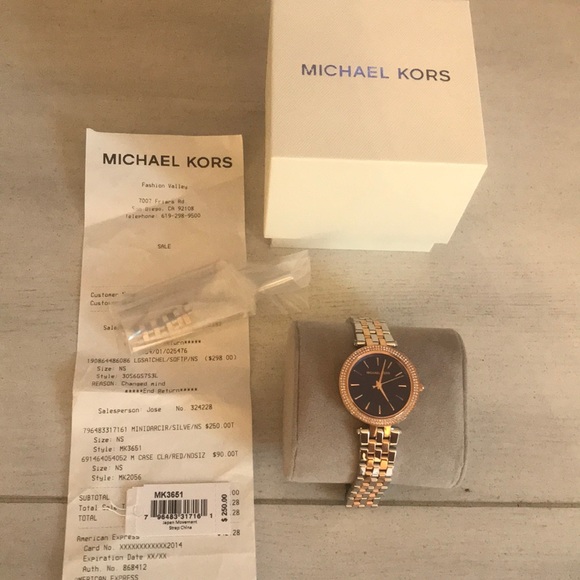 Michael Kors Accessories - MK mini darci watch